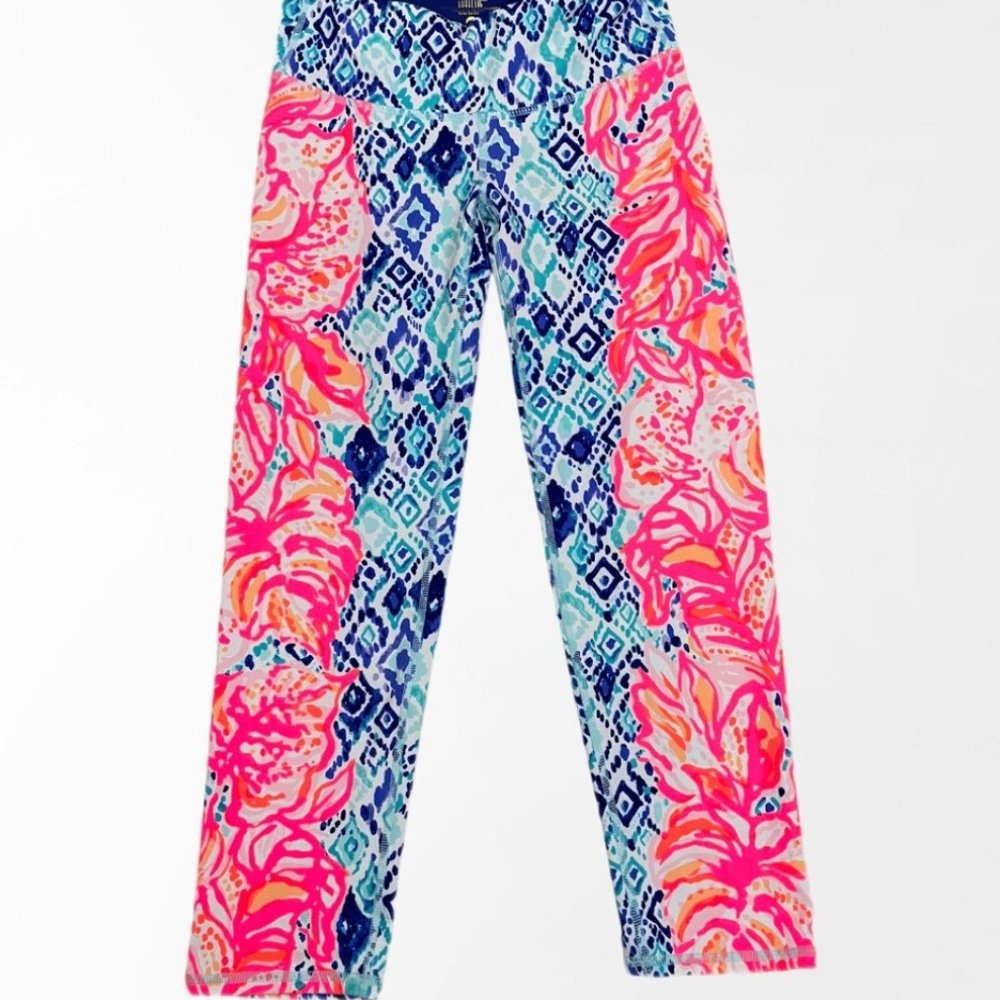 Lilly Pulitzer Luxletic Cropped 21" Leggings Kaleidoscope Jungle Size XS